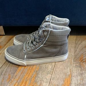 Grey high top suede old navy sneakers for girls